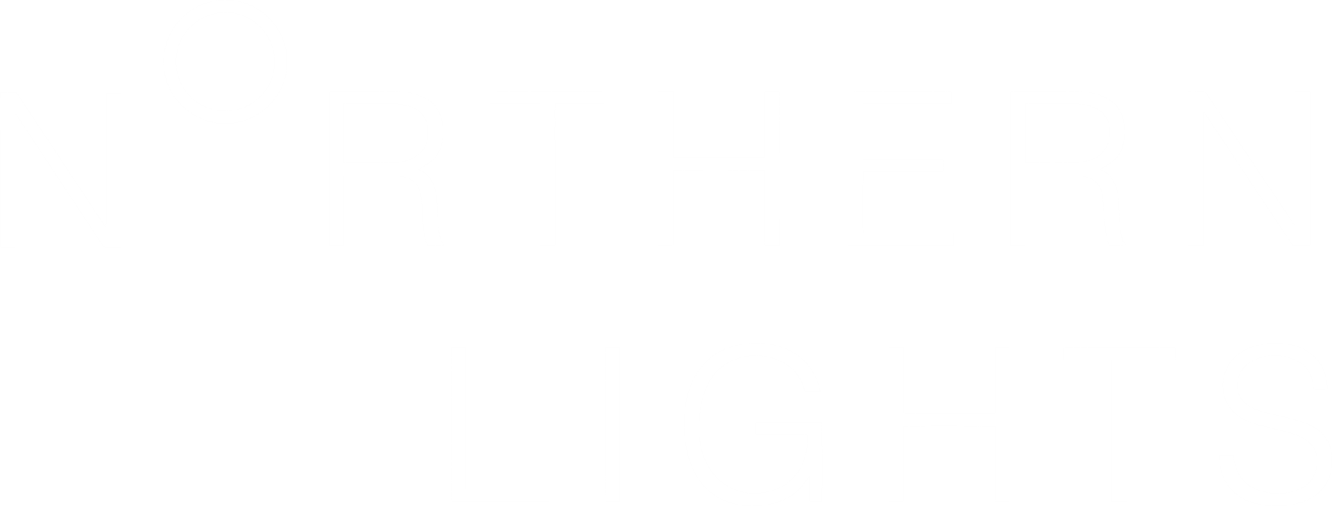 the words on the night lights in white text on a black background